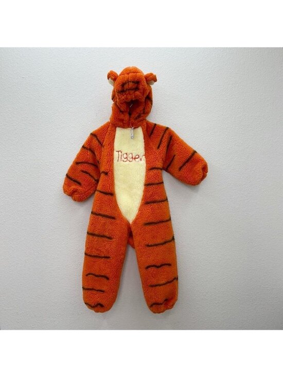Disney Other - Disney Store Winnie Pooh Tigger Plush Hooded One Piece Kid Costume Size 4-6T NEW